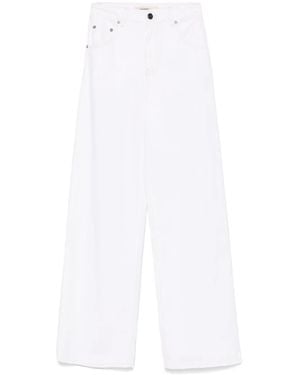 Semicouture Logo-Tag Jeans - White