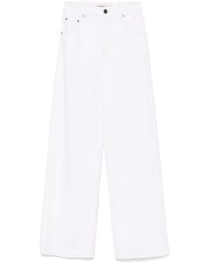 Semicouture Logo-Tag Jeans - White
