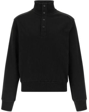 Entire studios High-Neck Buttoned Sweatshirt - Black