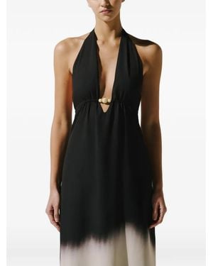 Baobab Louise Resin-Embellished Open-Back Maxi Dress - Black