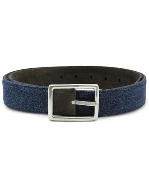 Moorer Rectangular-Buckle Belt - Black