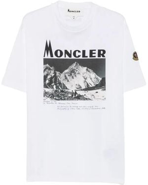 Moncler Re-Icon Graphic-Print T-Shirt - White