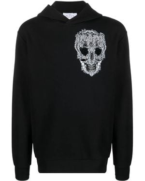 Philipp Plein Baroque Skull Cotton Hoodie - Black