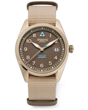 Alpina Startimer Pilot Solarmetre 38Mm Watch - Natural