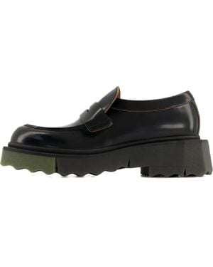 Off-White c/o Virgil Abloh Mocasines penny con plataforma - Negro