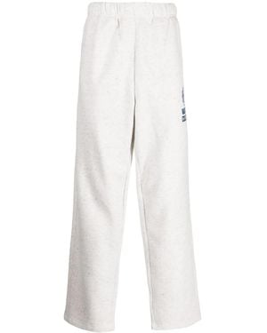 Chocoolate Logo-Appliqué Jersey-Texture Track Pants - White