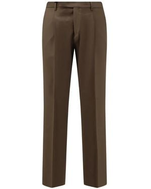 Germano 1952 Pleated Tailored Trousers - Brown