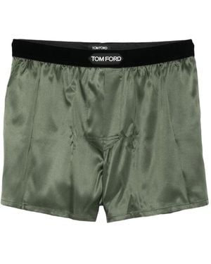 Tom Ford Boxershorts Van Zijdeblend - Groen