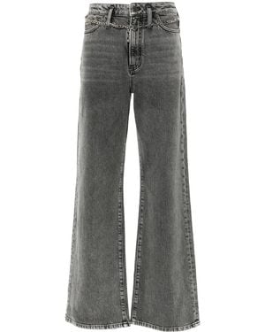 Maje Vaqueros anchos con cinturón de cadena - Gris