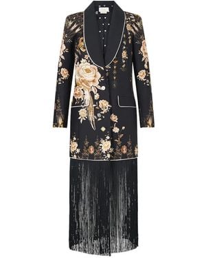 CAMILLA Blazer Flamenco Folklore A Fiori - Nero