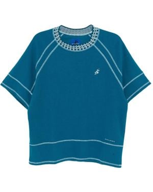 Asics Camiseta con eslogan bordado - Azul