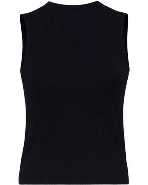 Brunello Cucinelli Contrast-Stitch Vest Top - Black