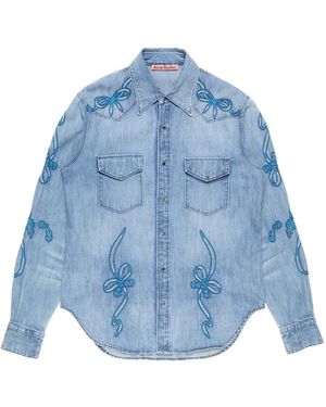 Acne Studios Embroidered Shirt - Blue