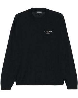 Emporio Armani バージンウール セーター - ブラック