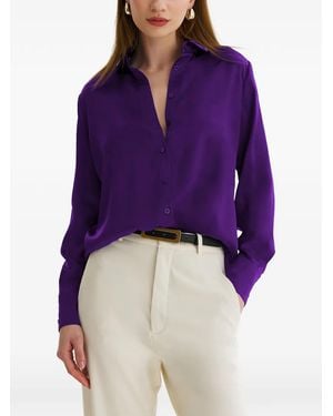 Framboise Fremont Silk Shirt - Purple