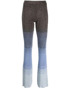 Gcds Degradé Striped Knitted Pants - Gray