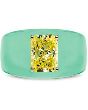 SOLO for Diamonds Diamond Chunky Ring - Green
