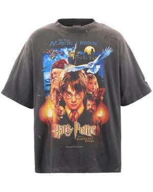 SAINT Mxxxxxx X Harry Potter Graphic-Print T-Shirt - Grey