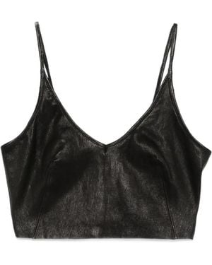 Rick Owens V-Neck Top - Black