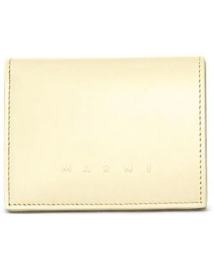 Marni Portemonnaie Mit Logo-Print - Natur