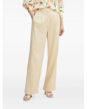 Guess Pleated Satin Trousers - Natural