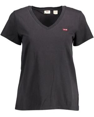 Levi's Perfect V-Neck Cotton T-Shirt - Black