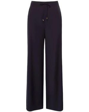 Max Mara Drawstring Wide-Leg Trousers - Blue
