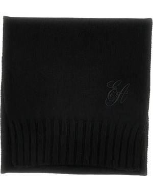 Emporio Armani Ribbed-Knit Scarf - Black