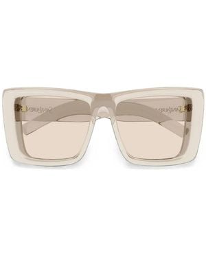 Saint Laurent Howl Square-Frame Sunglasses - Natural