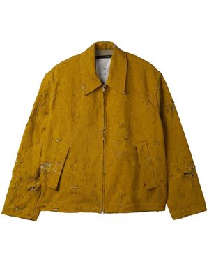 Song For The Mute Destroyed Jacket - Yellow