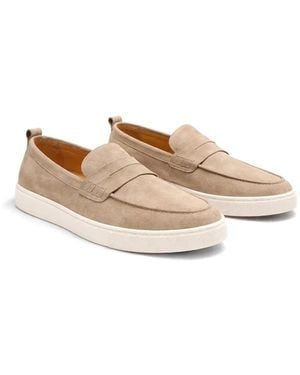 Poche Paris Suede Loafers - Natural