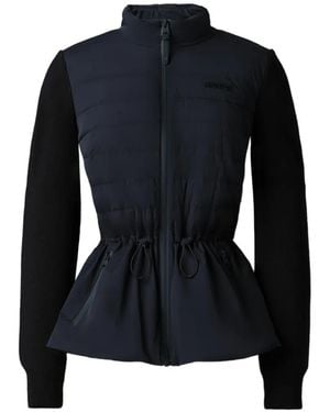 Mackage Laika-Z Quilted Peplum Hybrid Jacket - Bleu