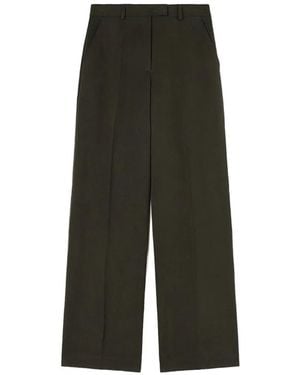 RETORI Pleated Wide-Leg Trousers - Black