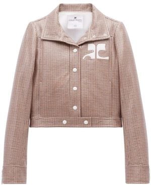 Courreges Re-Edition Checked Jacket - Natural