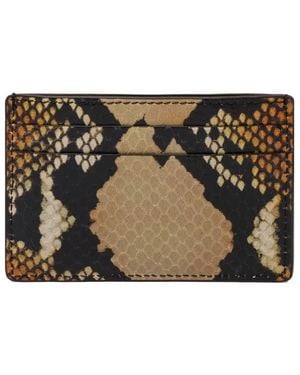 McQueen Snakeskin cardholder - Schwarz