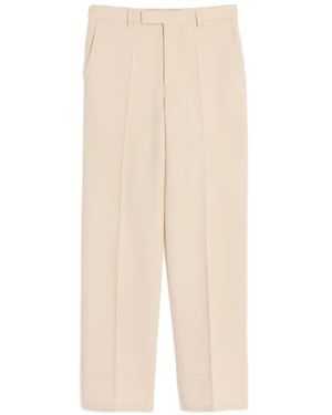 Valentino Garavani Wool Gabardine Trousers - Natural