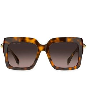 Etro Drop Tortoiseshell-Effect Square-Frame Sunglasses - Brown