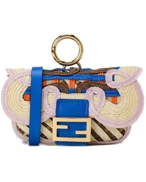 Fendi Nano Baguette Anhänger - Blau