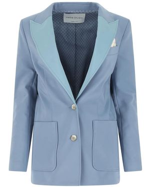 Hebe Studio Blazer Con Solapas En Contraste - Azul