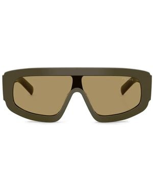 Prada Geometric-Frame Sunglasses - Green