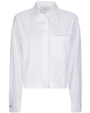 Sportmax Cropped Tailored Shirt - White