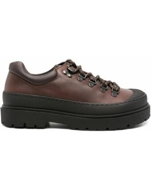 Birkenstock Zapatillas Prescott De Piel Con Cordones - Marrón