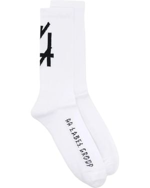 44 Label Group Socken Mit Intarsien-Logo - Weiß