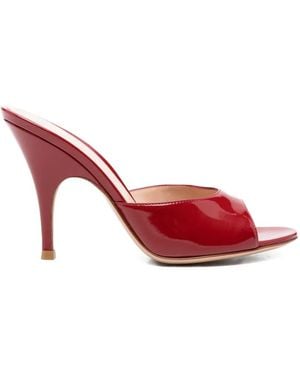 Gianvito Rossi Sofia Patent Leather Mules - Red