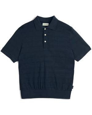 Oliver Spencer Strukturiertes Poloshirt - Blau
