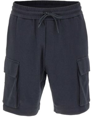 Diktat Drawstring Cargo Shorts - Blue