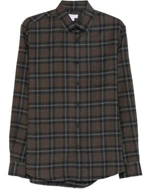 Sunspel Checked Shirt - Black