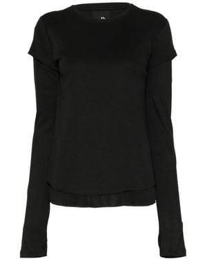 Thom Krom Layered-Detail Long-Sleeve T-Shirt - Black
