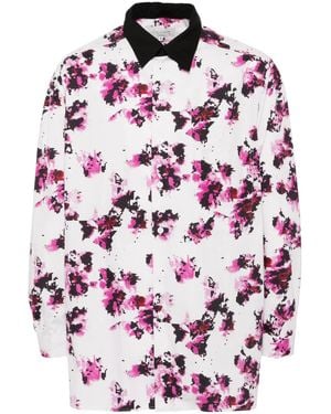 Yohji Yamamoto Khadi Flower Printed Shirt - Pink