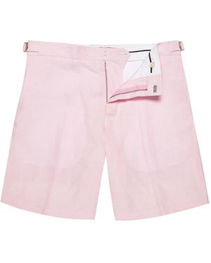 Orlebar Brown Tailored Linen Shorts - Pink